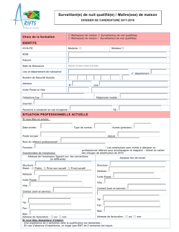 dossier d`inscription