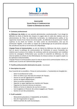 Assistant(e) du &hellip;&hellip;&hellip;&hellip;&hellip;&hellip;&hellip;&hellip;&hellip;