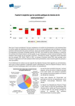 Faudrait-il emp&ecirc;cher que les soci&eacute;t&eacute;s publiques de chemins de fer