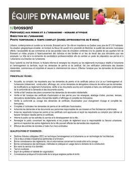 préposé(e) aux permis et à l`urbanisme