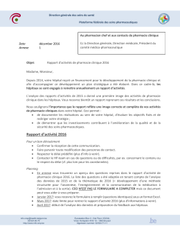 Rapport d`activité 2016