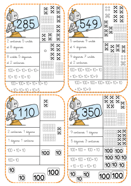 2 centaines 5 unités et 8 dizaines 8 unités 5