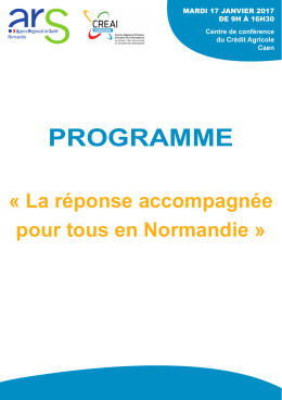 programme - ARS - Agences Régionales de Santé: Normandie