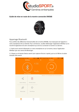 Guide de mise en route montre connectée DM368