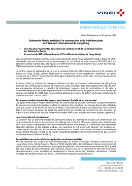 Soletanche Bachy participe &agrave; la construction de la troisi&egrave;me piste de