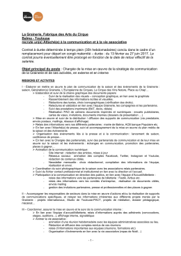 Appel à candidature