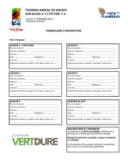 formulaire d`inscription au tournoi - Ville de Pont