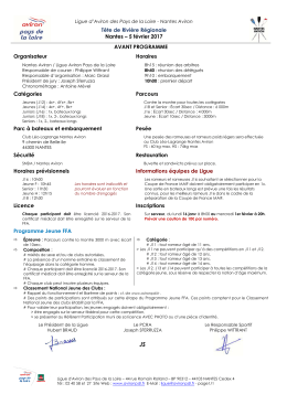 Avant Programme - Ligue d`Aviron des Pays de la Loire