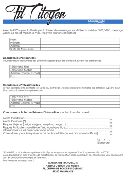 Avec le Fil Citoyen, la Mairie peut diffuser des messages sur