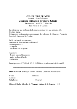 ATELIER POINT ET PATCH - Inscription broderie glazig