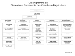 Organigramme des services de l`APCA