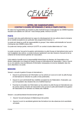 appel de candidatures