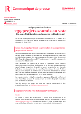 239 projets soumis au vote