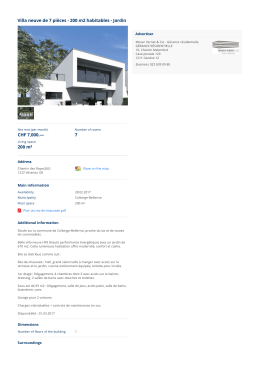 Villa neuve de 7 pièces - 200 m2 habitables - Jardin
