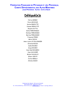 D&eacute;l&eacute;gu&eacute;s - F.F.P.J.P du 06