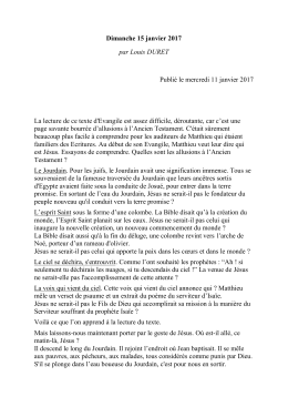 Dimanche 15 janvier 2017 par Louis DURET Publié le mercredi 11