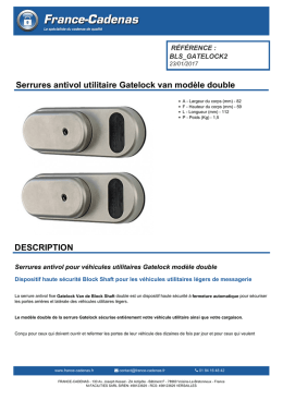 T&eacute;l&eacute;charger la fiche du produit - FRANCE