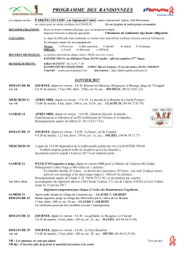 modele programme - Randonneurs Cogolinois