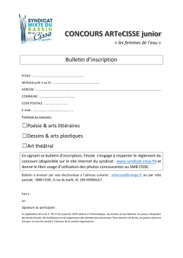 Bulletin d`inscription