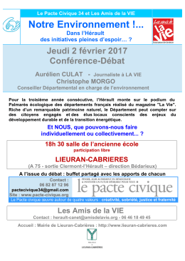 Débat sur l`environnement - Site de Lieuran