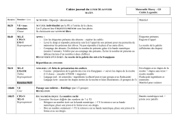 Cahier journal période 3 semaine 3