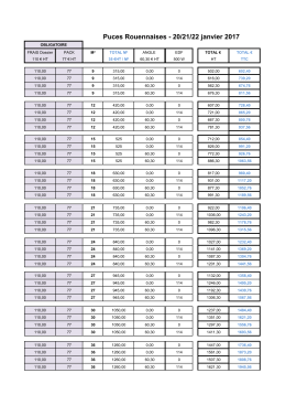 T&eacute;l&eacute;chargez la fiche tarifs