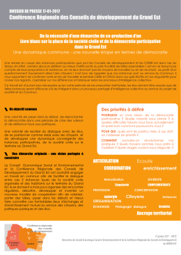 Conférence Régionale des Conseils de développement du Grand Est