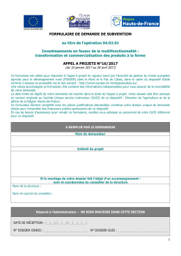 Formulaire 04.02.01 16-2017 - L`Europe s`engage en Nord