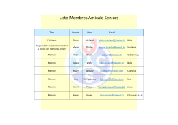 Liste Membres Amicale Seniors