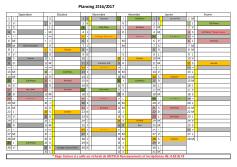 Planning 2016/2017 - Association du parc