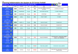 planning semaine 03