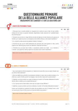 un questionnaire - Inter-LGBT