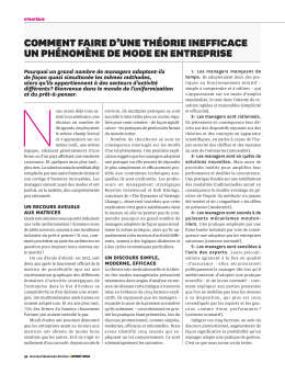 comment faire d`une th&eacute;orie inefficace un ph&eacute;nom&egrave;ne de mode en