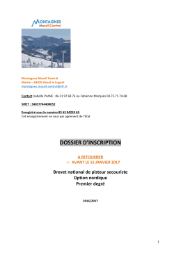 dossier 2017 inscription BNPS 1er degré Massif