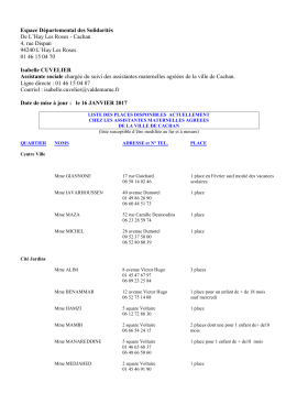 liste des assistantes maternelle disponibles