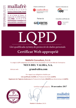NEUS DEL VALIRA, S.A. grandvalira.com