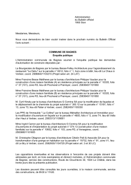 Enquêtes publiques - Commune de Bagnes