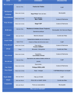 Voir calendrier