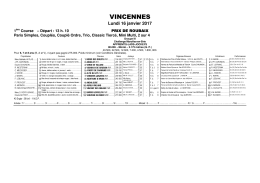 vincennes - Resultat