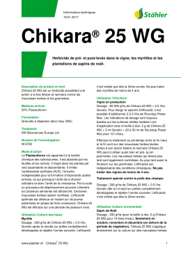 Chikara® 25 WG - Stähler Suisse SA