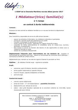1 Médiateur(trice) familial(e)