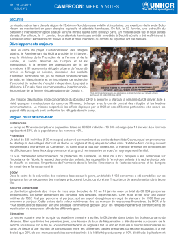 CAMEROON: WEEKLY NOTES