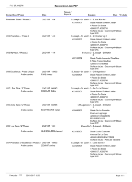 Rencontres:Liste PDF - FC Saint