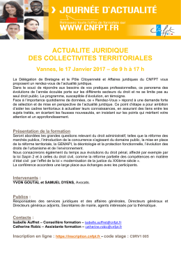 Programme actualité juridique