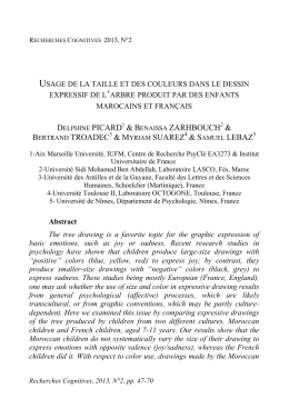 Usage de la taille et des couleurs dans le dessin expressif de l`arbre
