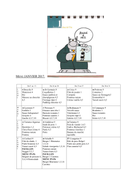 menu janvier 2017. - École Saint