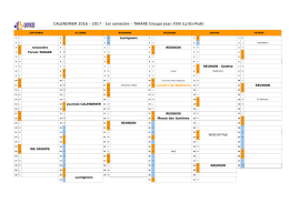CALENDRIER 2016 – 2017 - 1er semestre – TARARE Groupe Jean