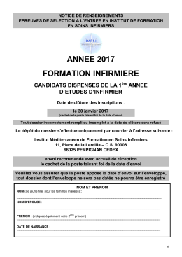 CANDIDATS DISPENSES DE LA 1ère ANNEE D`ETUDES D