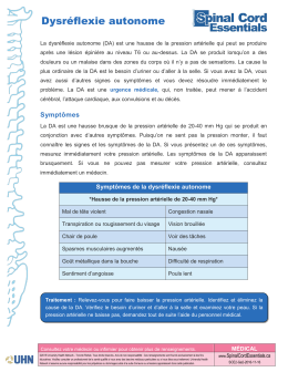 Dysr&eacute;flexie autonome - Spinal Cord Essentials