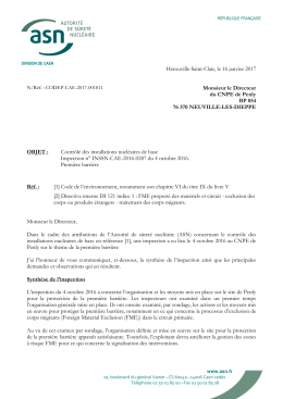 H&eacute;rouville-Saint-Clair, le 16 janvier 2017 Monsieur le